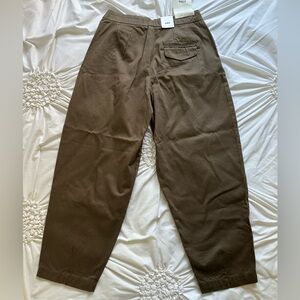 Dark Tan Wide Straight Leg Pants